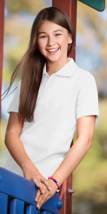 Polo marškinėliai vaikams, balta