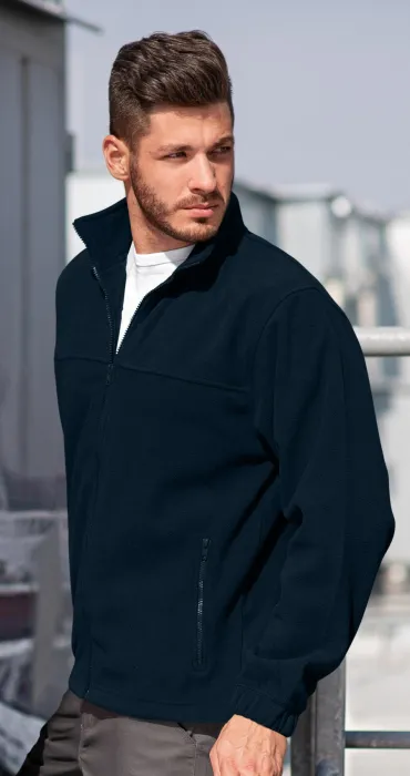 Vyriška vilnonė striukė, tamsiai mėlyna