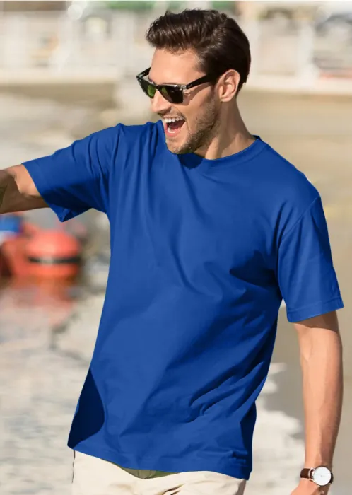 Vyriški klasikiniai marškinėliai, karališkai mėlyna