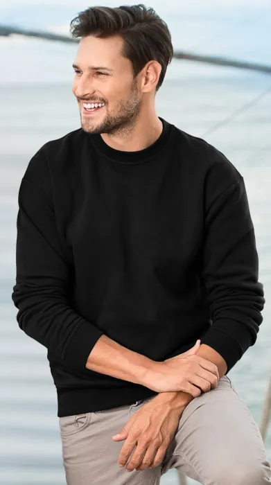 Vyriški / vaikiški marškinėliai virš galvos, be kapišono, juoda