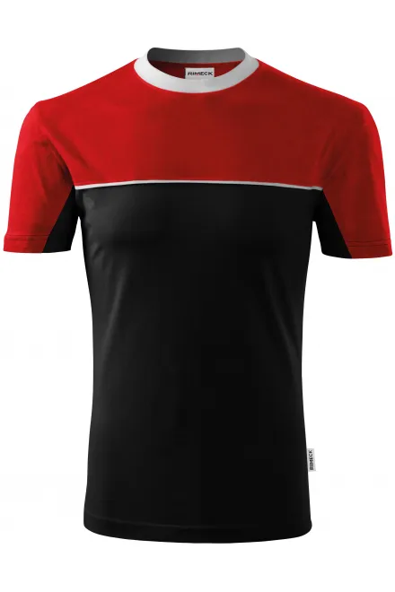 Dviejų spalvų medvilniniai marškinėliai - juoda, L