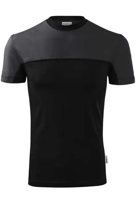 Dviejų spalvų medvilniniai marškinėliai - juodmedžio pilka, L