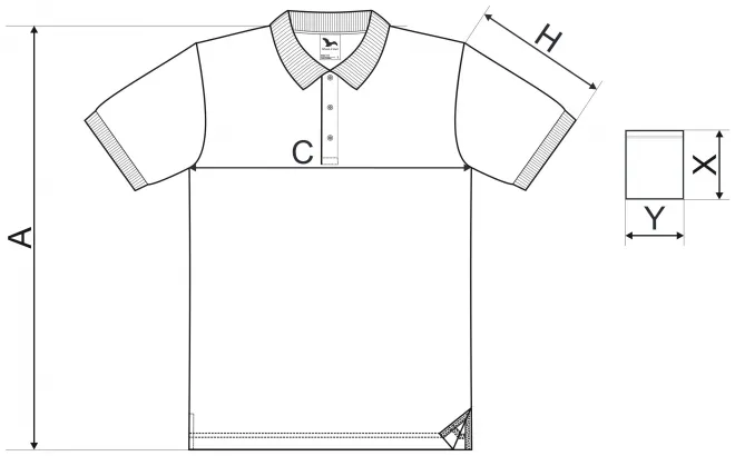 Elegantiški vyriški polo marškinėliai - matmenų lentelė