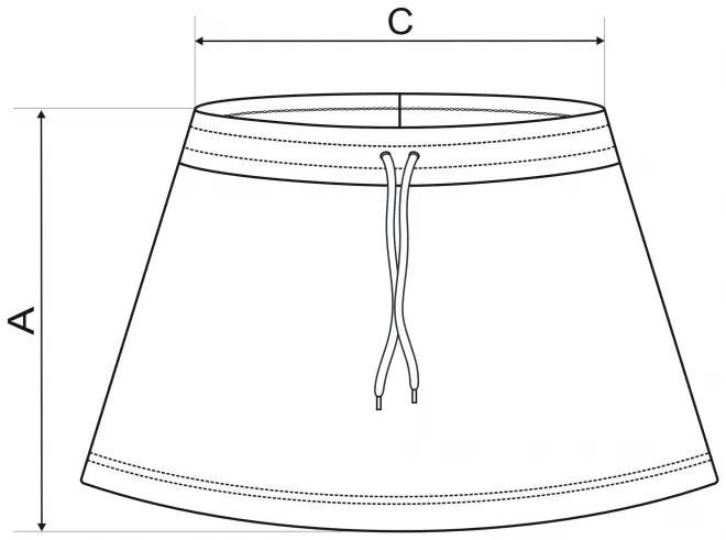 Moteriškas sijonas - matmenų lentelė