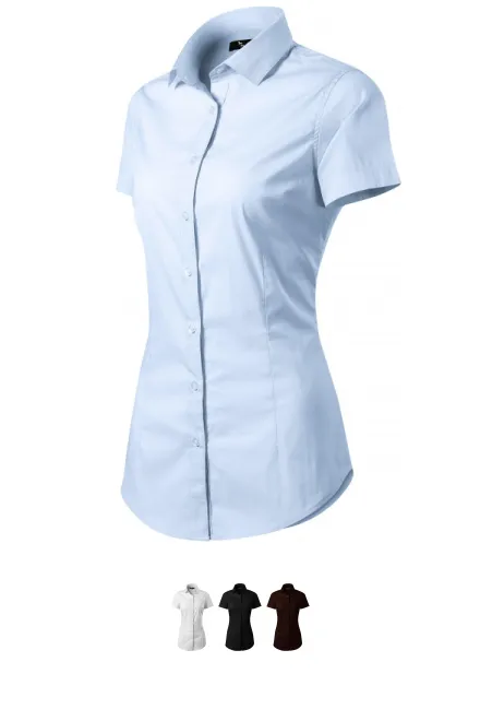 Moteriškas palaidinukas Slim fit, šviesiai mėlynas