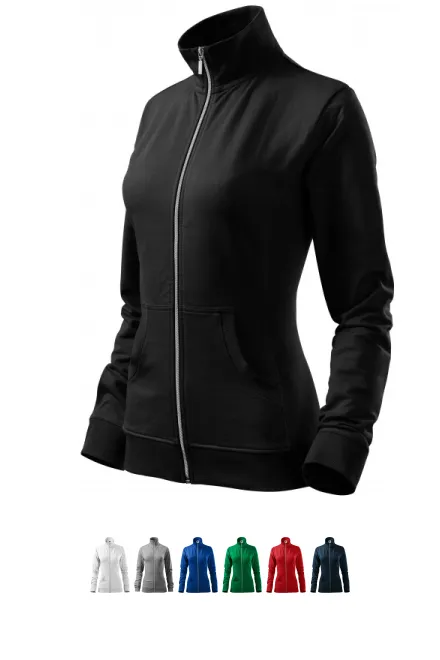 Moteriškas sportinis marškinėlis be gobtuvo, juoda