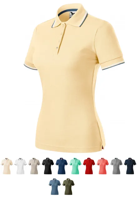 Moteriški klasikiniai polo marškinėliai, vanilės