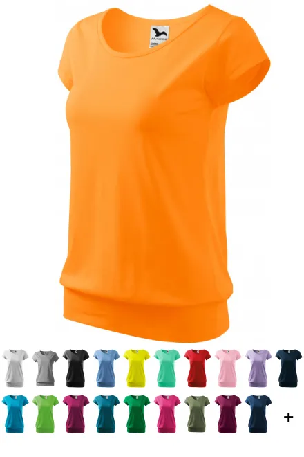 Moteriški madingi marškinėliai, mandarinas