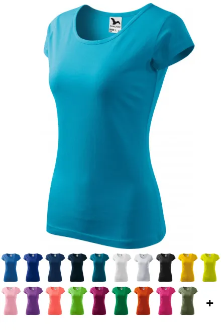 Moteriški marškinėliai labai trumpomis rankovėmis, turkis