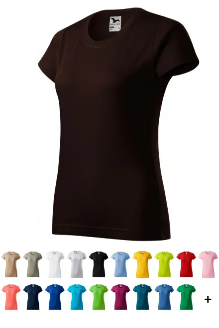 Moteriški paprasti marškinėliai, kavos