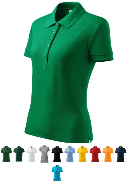 Moteriški polo marškinėliai, žolė žalia