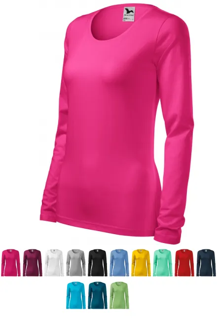 Moteriški prigludę marškinėliai ilgomis rankovėmis, violetinė