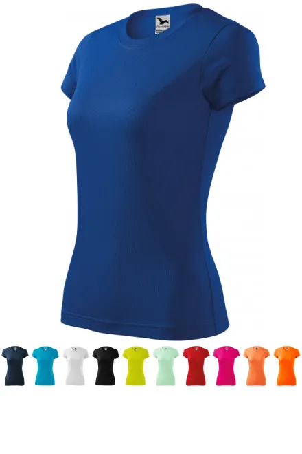 Moteriški sportiniai marškinėliai, karališkai mėlyna