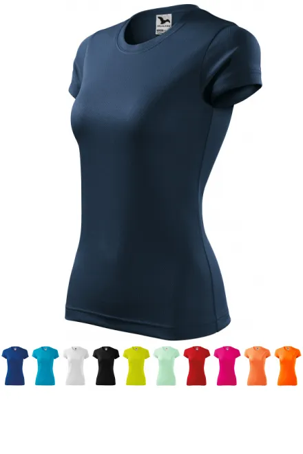 Moteriški sportiniai marškinėliai, tamsiai mėlyna
