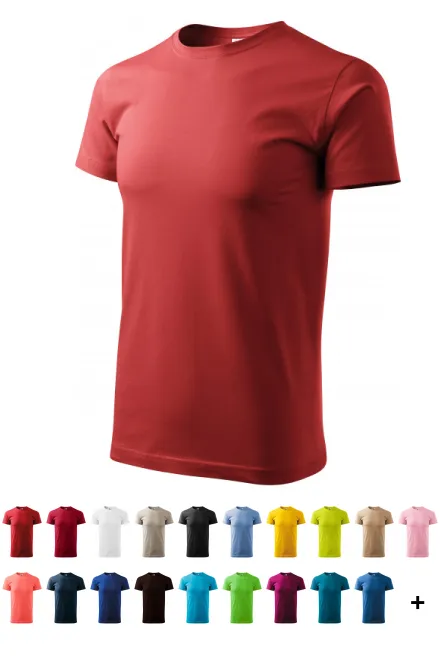 Paprasti vyriški marškinėliai, bordo