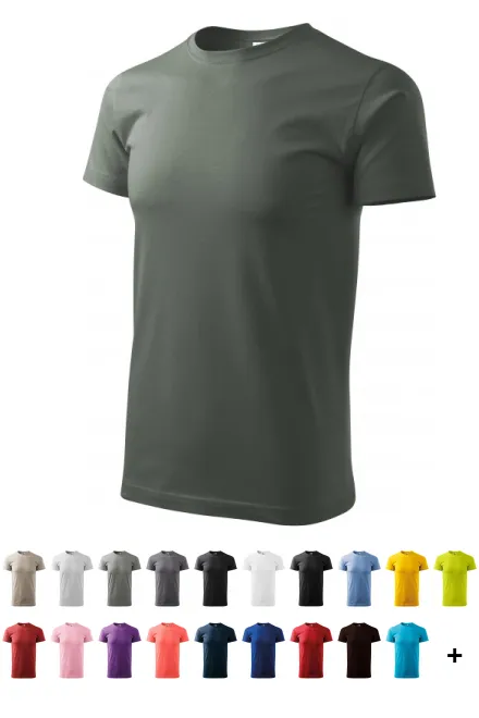 Paprasti vyriški marškinėliai, tamsus skalūnas