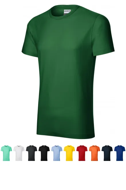 Patvarūs vyriški marškinėliai, butelis žalias