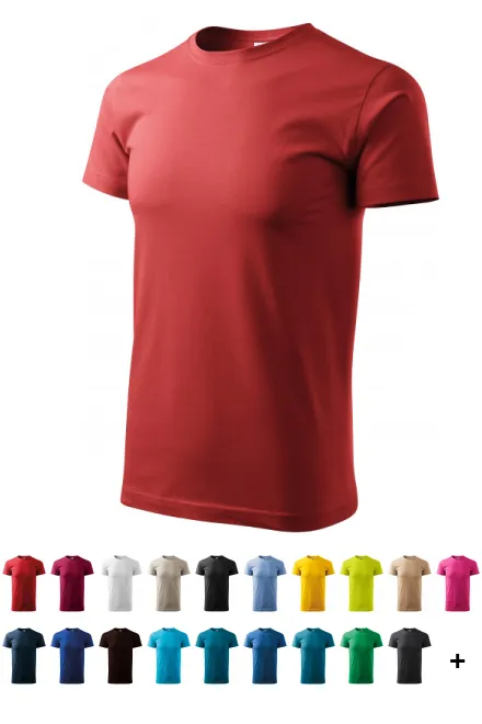 „Unisex“ didesnio svorio marškinėliai, bordo