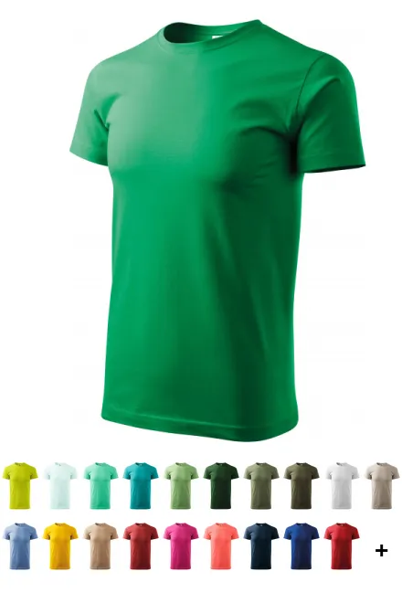 „Unisex“ didesnio svorio marškinėliai, žolė žalia