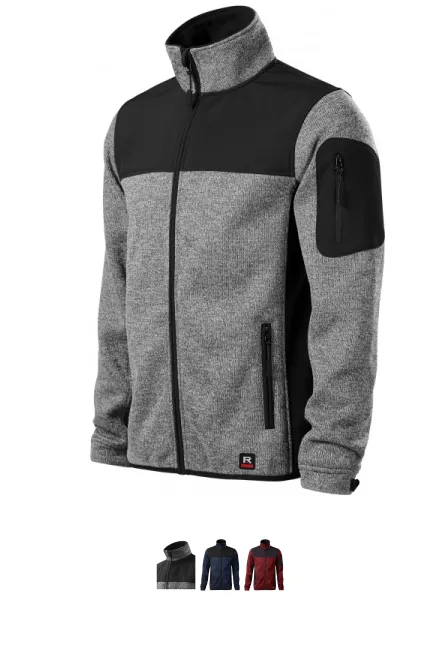 Vyriška laisvalaikio striukė, šviesiai trikotažinės pilkos spalvos