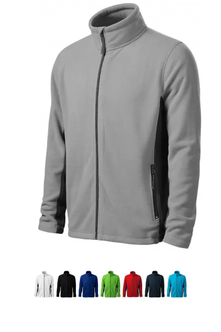 Vyriška vilnonė kontrastinė striukė, šviesiai pilka