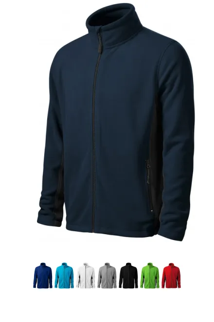 Vyriška vilnonė kontrastinė striukė, tamsiai mėlyna