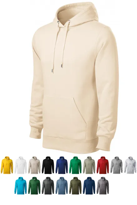 Vyriškas marškinėliai su gobtuvu be užtrauktuko, migdolų