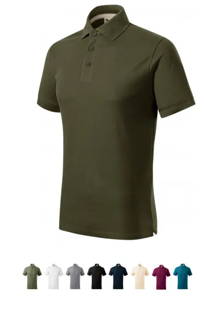 Vyriški ekologiškos medvilnės polo marškinėliai, military