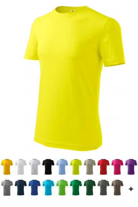 Vyriški klasikiniai marškinėliai, citrinos geltona