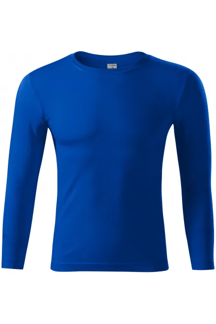 Lengvi marškinėliai ilgomis rankovėmis - karališkai mėlyna, L