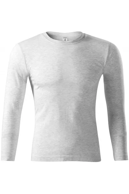 Lengvi marškinėliai ilgomis rankovėmis - šviesiai pilkas marmuras, L