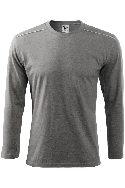Marškinėliai ilgomis rankovėmis - tamsiai pilkas marmuras, 3XL