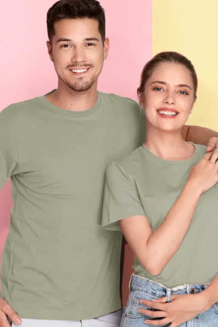 Lengvi marškinėliai trumpomis rankovėmis, ryškus chaki