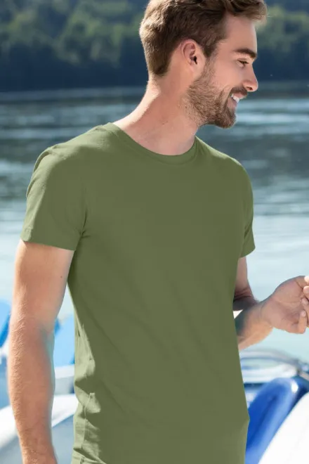 Madingi vyriški marškinėliai, khaki