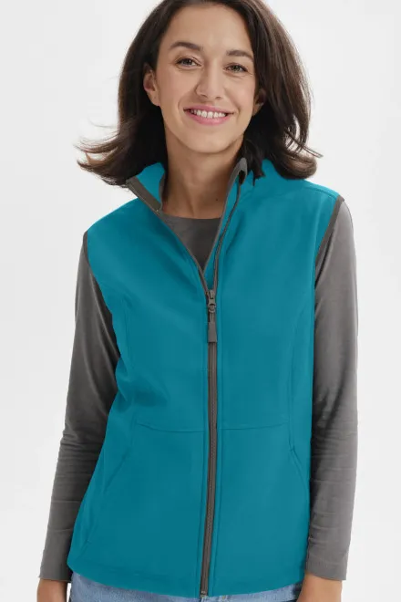 Moteriškas prigludusi liemenė, tamsiai turkis