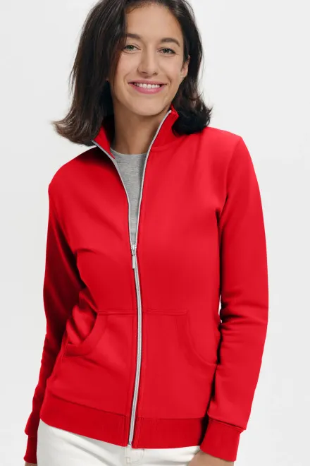 Moteriškas sportinis marškinėlis be gobtuvo, raudona