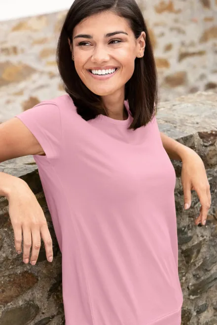 Moteriški madingi marškinėliai, rožinis