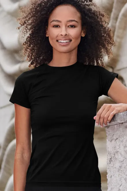 Moteriški sportiniai marškinėliai, juoda