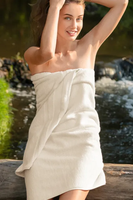 Organinės medvilnės rankšluostis, migdolų