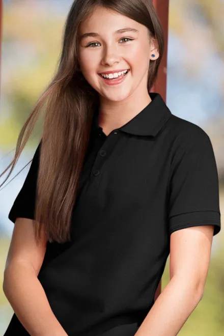 Polo marškinėliai vaikams, juoda