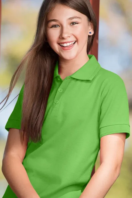 Polo marškinėliai vaikams, obuolių žalia