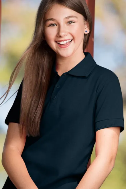 Polo marškinėliai vaikams, tamsiai mėlyna