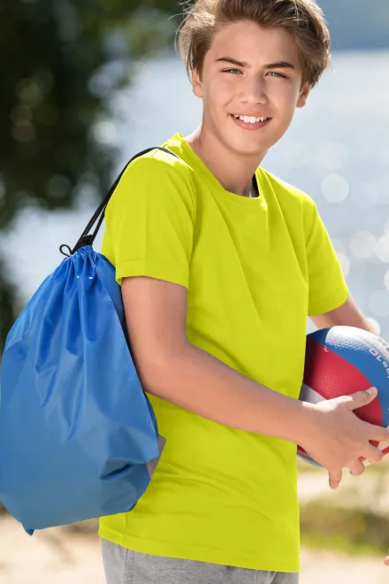 Sportiniai marškinėliai vaikams, neoninis geltonas