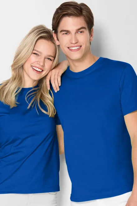Šviesūs marškinėliai, karališkai mėlyna