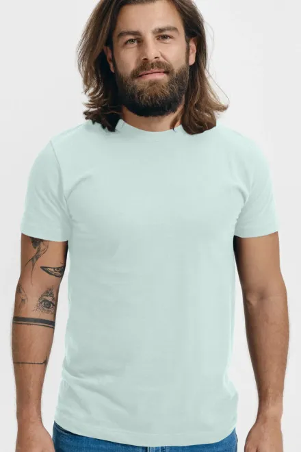 „Unisex“ didesnio svorio marškinėliai, ledo žalia