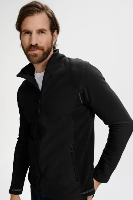 Vyriška vilnonė kontrastinė striukė, juoda