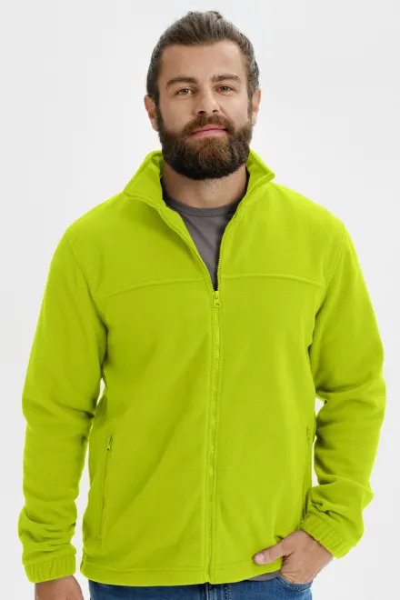 Vyriška vilnonė striukė, kalkių žalia