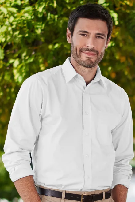 Vyriški marškiniai ilgomis rankovėmis, balta
