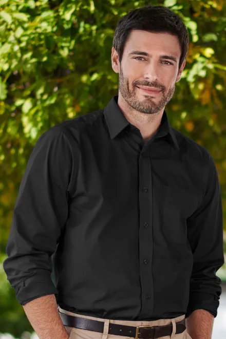 Vyriški marškiniai ilgomis rankovėmis, juoda