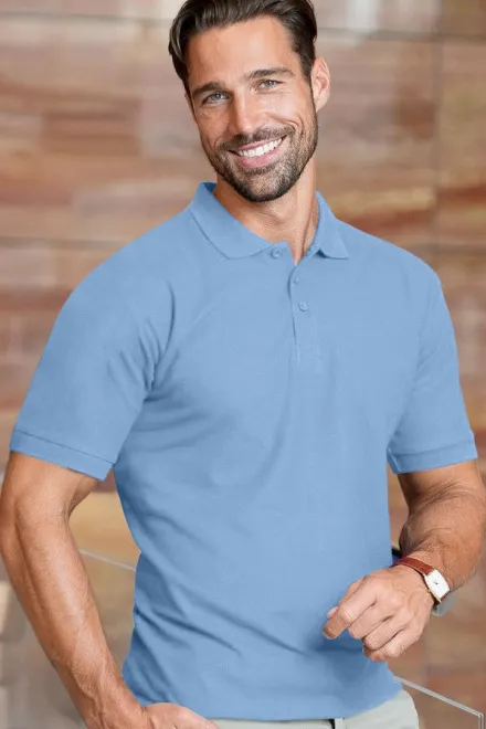 Vyriški sunkiasvoriai polo marškinėliai, mėlynas dangus